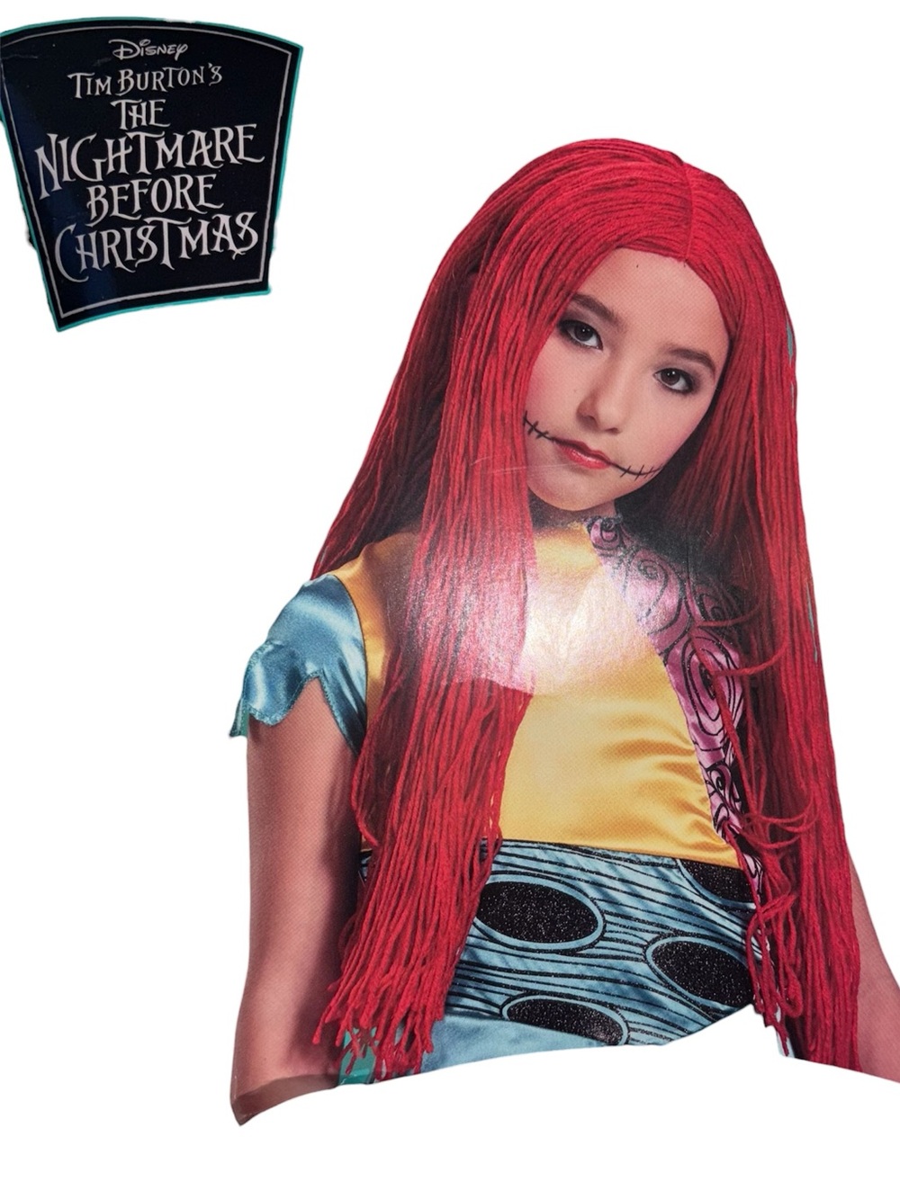 Disney Sally Red Long Costume Wig for Kids